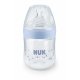 NUK Nature Sense PP-Flaska  150ml med Silikonnapp - Nappstorlek: 0-6 mdr., Bl
